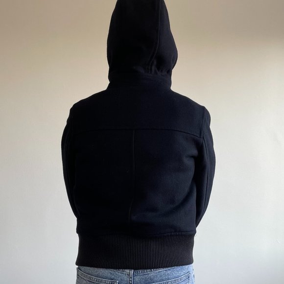 Jacob Connexion - Navy Blue Hooded Pea Coat - Picture 10 of 16